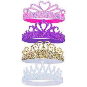4PCS Tiara Headbands for Girls, Elastic Princess Crown Hair Bands for Toddlers - Picture 1 of 10