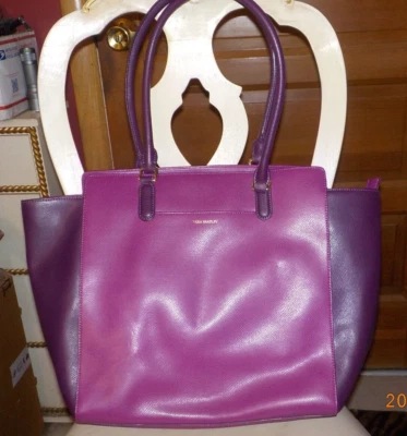 Bolso Morgan Vera Bradley Ciruela Cuero Genuino Retirado Foto 1 de 4