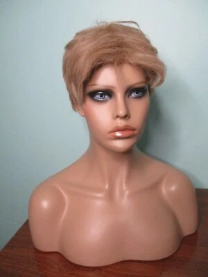 3" sandy dirty blonde short shaggy boy cut retro vintage WIG Paula Young DAMAGED - Image 1 of 4