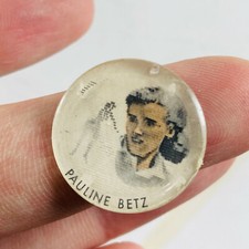 1951 Pauline Betz Pep Cereal Flicker Motion Button tennis star magic eye