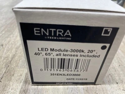 Entra by Tech Lighting LED module 3000k, all lenses included brand new - Image 1 of 4