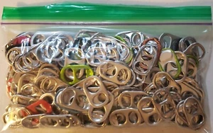 Lot of 200 Aluminum Pop Tabs for Crafts - Picture 1 of 1