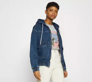 BDG Urban Outfitters HOODED SKATE JACKET Denim Jacket Size M - Picture 1 of 10