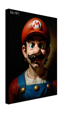 Peinture Super Mario Bros avec COA - toile encadrée 40X30cm 