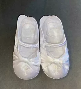 Baby Deer Wiggle Girls Baptism Christening Shoes White 6-9 Months New Size 3 - Picture 1 of 4