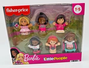 NEW Fisher Price Little People BARBIE 2.5" Tall Figure Bundle 6-Pack Gift Set - Picture 1 of 9