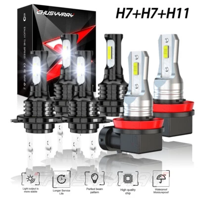 Combo de faros LED + luces antiniebla bombillas PARA Suzuki Kizashi 2010-2013 H7+H7+H11 Foto 1 de 4