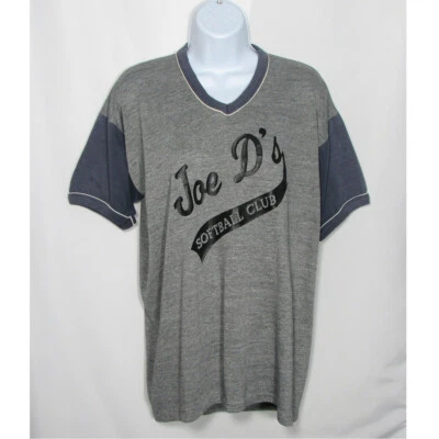 Vintage Joe Ds Softball Club Womens Jersey T Shirt Banded Sleeves Retro  - Image 1 of 3