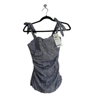 NWT $104 PROFILE BY GOTTEX COLETTE D-CUP SHIRRED UNDERWIRE TANKINI TOP 36D - Picture 1 of 8