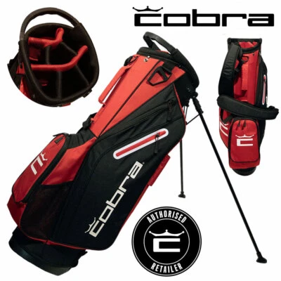 Cobra Signature 7-WEGE Teiler Golfständer Tasche rot inkl. wasserdichter Reißverschluss - NEU! 2024