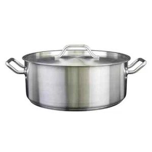 Heavy Duty Stainless Steel Shallow Casserole Skillet Saute Pan with Lid Pot - Picture 1 of 5