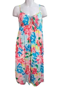 Old Navy Sundress Women's M Colorful Tropical Floral Adjustable Straps Pockets - Picture 1 of 12