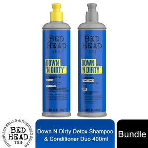 Bed Head By TIGI Down N Dirty Detox Shampoo & Conditioner Duo 400ml - Picture 1 of 8