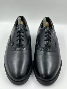 Red Wings Dunoon Black Leather Saddle Oxfords size 7 EE Loafers Dress Shoe - Picture 1 of 15