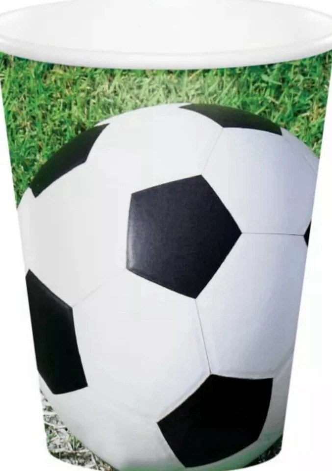 Sports Fanatic Soccer 9 oz Hot/Cold Paper Cups 8 Pack Birthday Party Decorations - Image 1 of 1