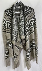 Abercrombie & Fitch szXS S Waterfall Open Front Cardigan Sweater Geometric - Picture 1 of 10