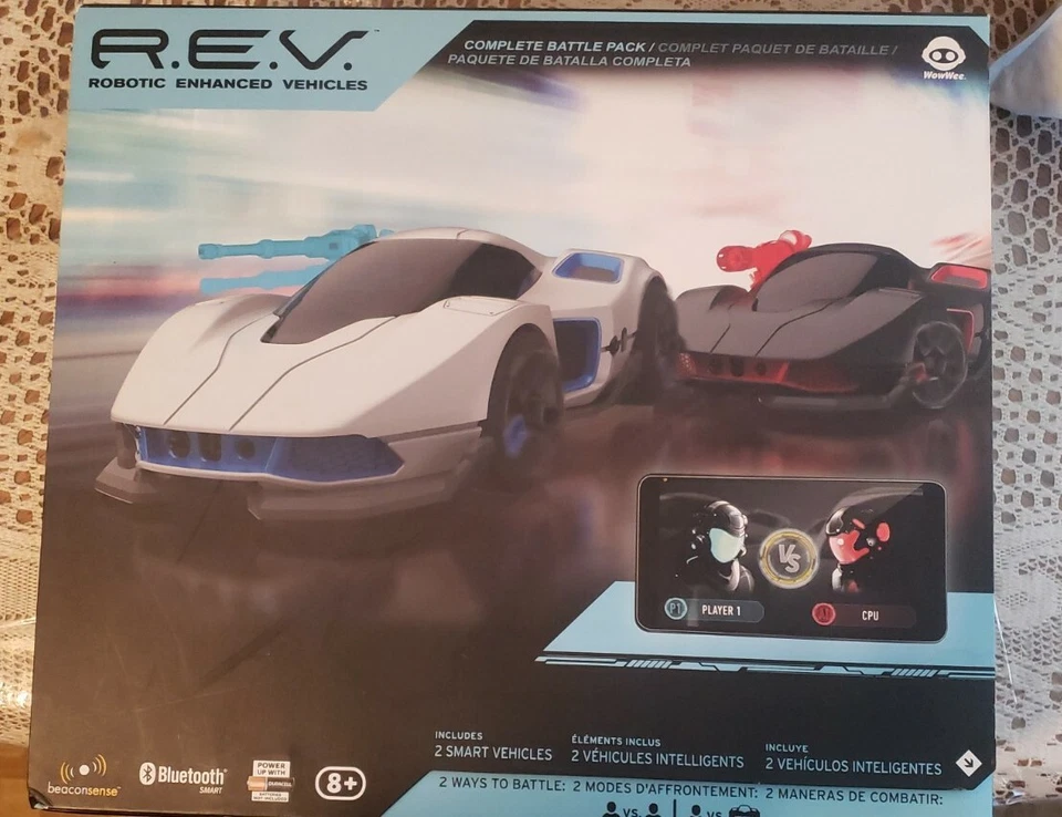 WowWee R.E.V. REV Robotic Enhanced Vehicles Complete Battle Pack 2 cars New - Image 1 of 4
