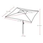 CorLiving 300 Series 6.5ft x 6.5ft Orange Fabric Square Tilting Patio Umbrella