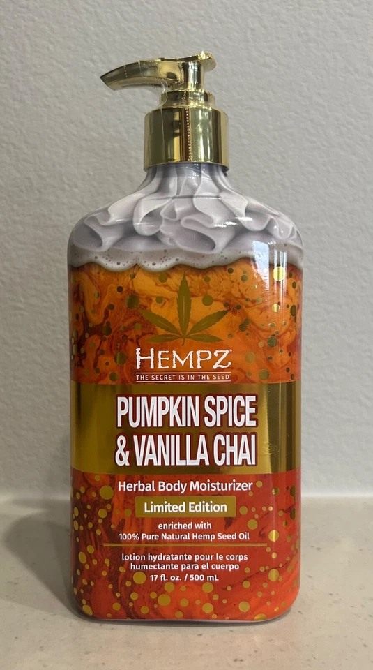 2 PACK HEMPZ PUMPKIN SPICE & VANILLA CHAI LIMITED EDITION BODY MOISTURIZER