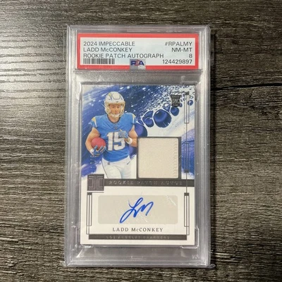 2024 Panini Impeccable - RPA Ladd McConkey #RPA-LMY /99 (AU, MEM, RC) - Image 1 of 2