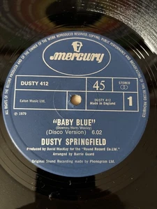 DUSTY SPRINGFIELD ~ Baby Blue 1979 UK 2tk 12" Single w/Disco Version ~ EX++ - Picture 1 of 5