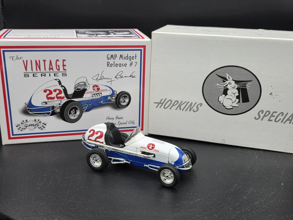 GMP Henry Banks #22 Hopkins Special Offy Midget 1:18 Diecast Sprint Car 7647 Foto 1 de 4