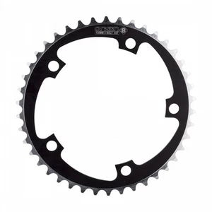 ORIGIN8 Alloy Non-Ramped130mm 5-bolt 42T Non Ramped Black/Silver Chainring - Picture 1 of 1