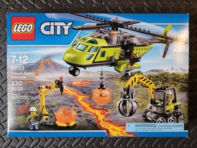LEGO CITY 60123: Volcano Supply Helicopter, New and Factory Sealed, Retired Set!