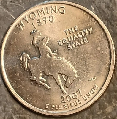 2007 P Wyoming Quarter Mutable Die Chip Error Coin See Photos - Image 1 of 4
