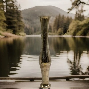 Vintage massive Messing 18" Vase Made in India geätzte Designs exquisit - Bild 1 von 7