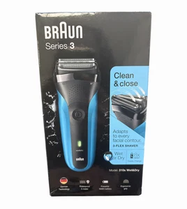 Braun Series 3 Clean & Close | Model 310s Wet & Dry Electric Shaver - Black/Blue - Picture 1 of 1