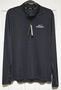 Nike Pacer Flash 1/2 Zip Uomo Running Dri-Fit Top Taglia Large Fori Pollice - Foto 1 di 9