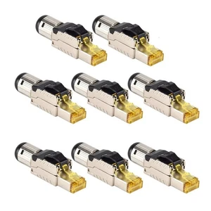 8Pack Tool Shielded RJ45 8, Cat8 Field Termination Plug, Cat8 Connector,7370 - Afbeelding 1 van 6