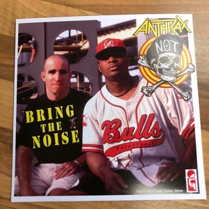 ANTHRAX Bring the Noise Public En 45 7" Vinyl Single record with unique Sleeve - Picture 1 of 7