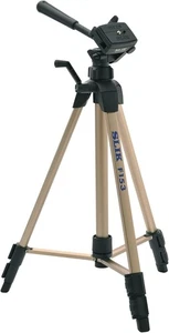 Slik F-153 Lightweight Aluminium Camera Tripod & 3 Way Head Kit - Picture 1 of 10