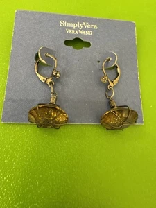 Simply Vera Wang Drop Earrings Stone Crystal Glam Rock Edgy Classy - Picture 1 of 4