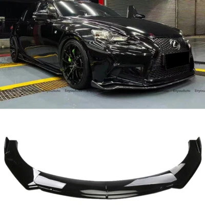 For Lexus GS300 GS350 Universal Front Bumper Lip Spoiler Splitter Glossy Black Foto 1 de 4