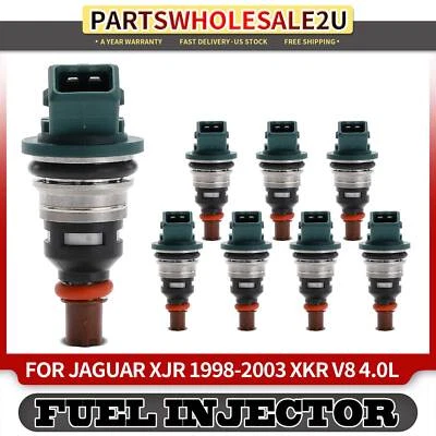 8x Inyector de combustible nuevo para Jaguar XJR 1998-2003 XKR 2000-2002 Vanden Plas V8 4,0 L Foto 1 de 4