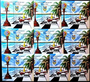 Romania 1992 - MNH Olympics Chess Manila Philippines 10 Stamps Sheets SC $17.50 - Picture 1 of 6