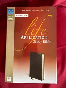 Life Application Study Bible Personal Size (2012, Black Bonded Leather, Special) - Picture 1 of 10