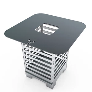 Moderner Feuerkorb Feuertonne Feuerschale + Grillplatte Feuerplatte Grillring - Bild 1 von 5