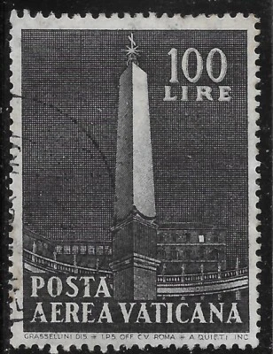 1959 VATICAN AEREA  AIR MAIL  USED CTO Obelixes VF SET OFF Error - Image 1 of 2
