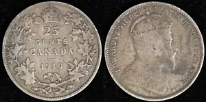1910 Canada 25 Cents KM# 11a - Picture 1 of 3