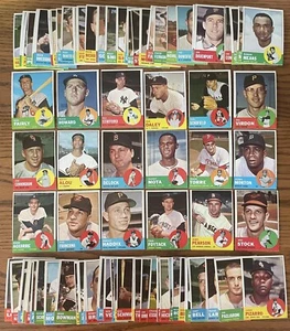 1963 Topps Baseball Card Starter Set, 113 Dif, Ron Fairly, Frank Howard, Ex+\- - Picture 1 of 7