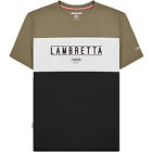 Lambretta Mens Panel Short Sleeve Crew Neck T-Shirt Top Tee - S