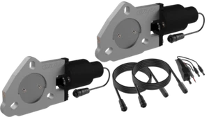 QTP 2.25in Bolt-On QTEC Dual Electric Cutout Valves - Pair - Picture 1 of 3