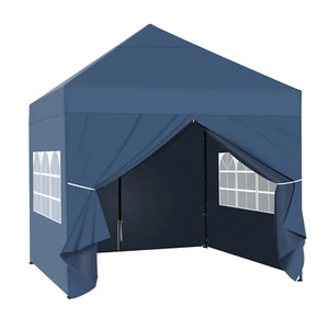Aoodor 10'x10' Pop Up Canopy Tent Outdoor Party Canopy Gazebo Event w/Sidewalls - Picture 1 of 41