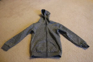 Coney Island Boys Gray Full Zip Hoodie Front Pocket Size 10/12 - Picture 1 of 5