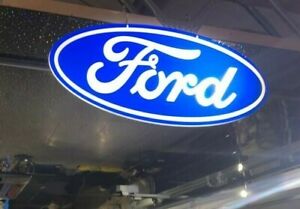 Ford logo sign BLUE large garage mancave sign can be illuminated E18A