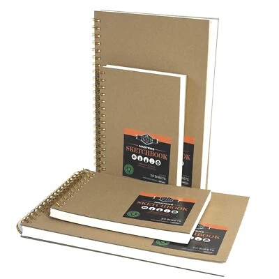 ICON A4 / A5 Sketch Book Professional Spiral Sketch Pad Blank Drawing Sheets 160gsm